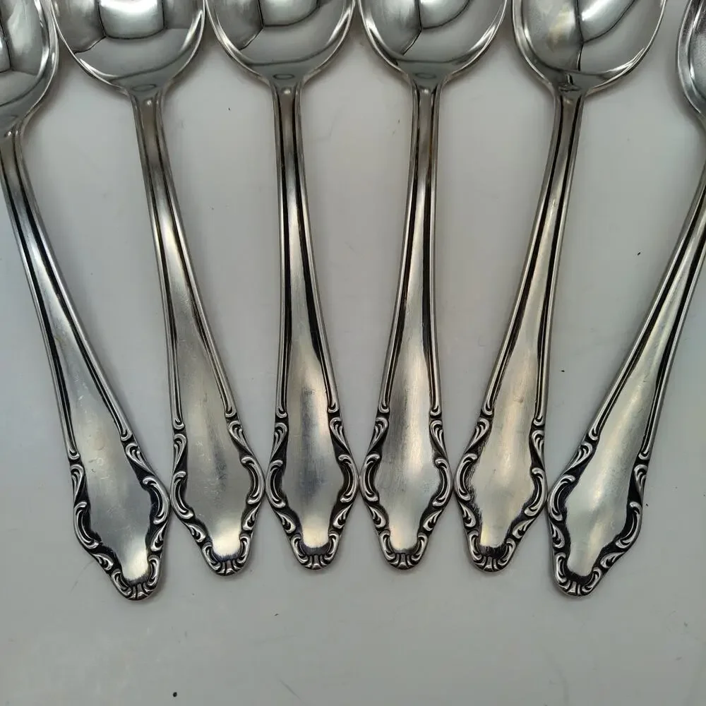6X Tbsp Henckels Zwilling HEN12 Stainless Flatware Table Spoons